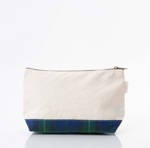 Canvas Plaid Clutch