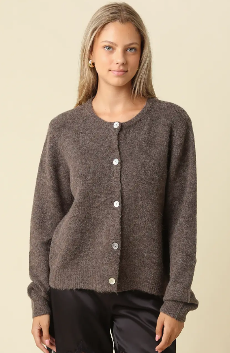 Cherry Round Neck Cardigan