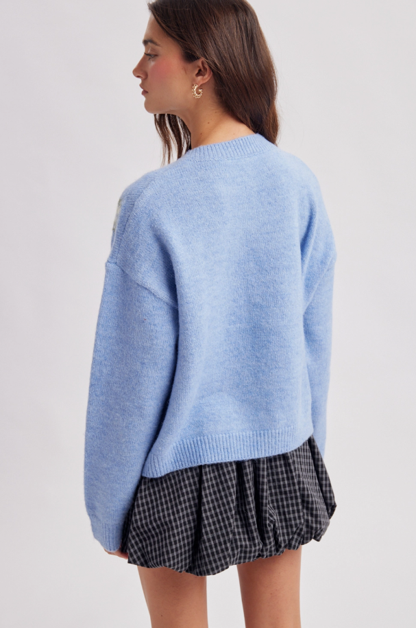 Daisy Blue Floral Cardigan