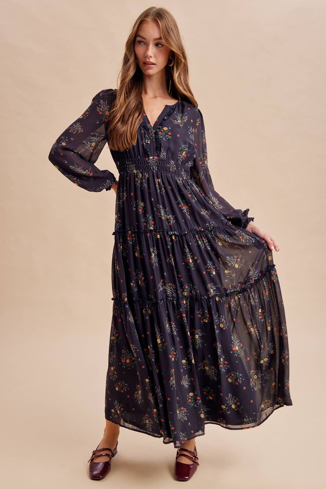 Midnight Floral Maxi Dress