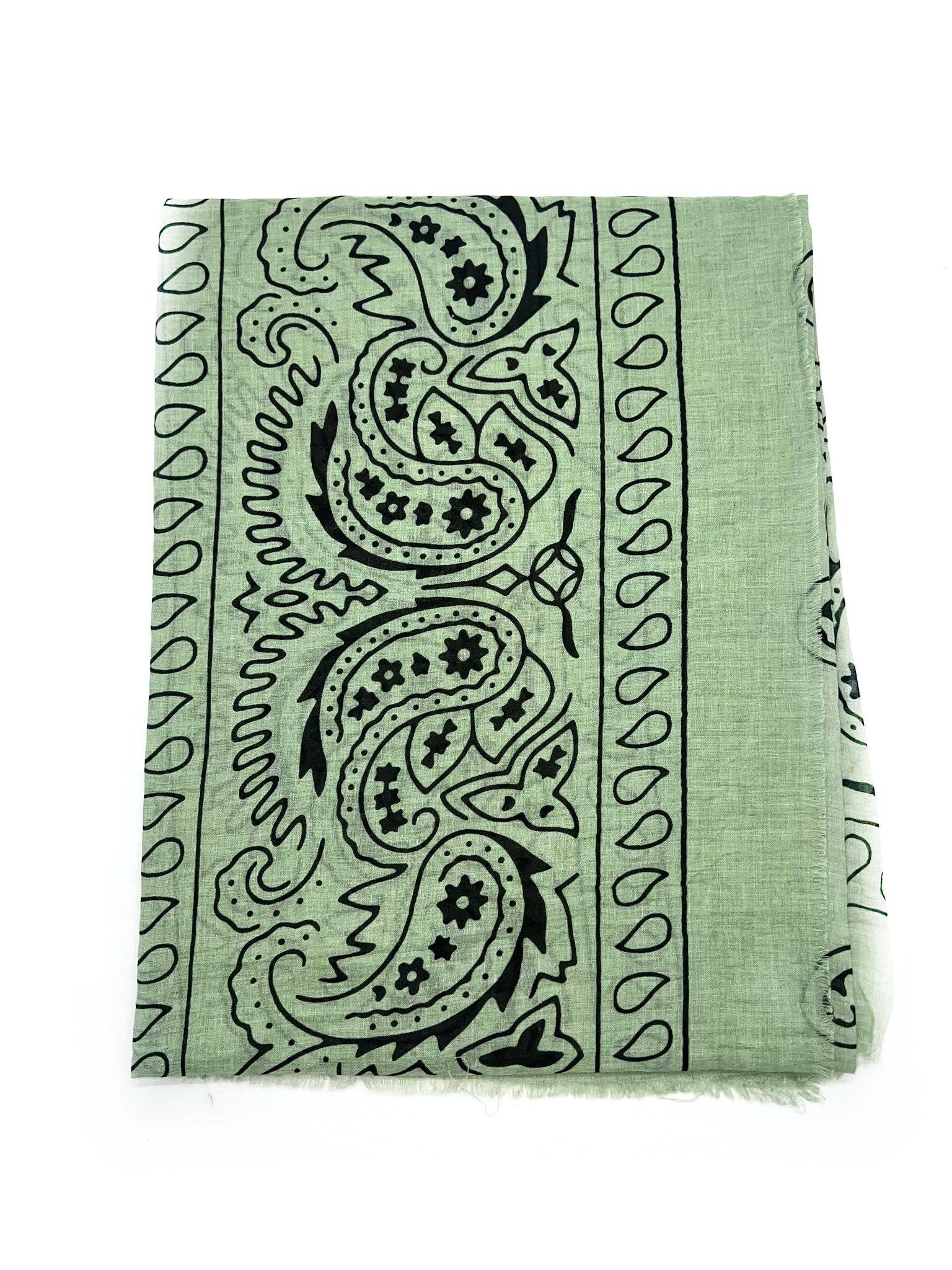 Bandana Pattern Scarf in Green