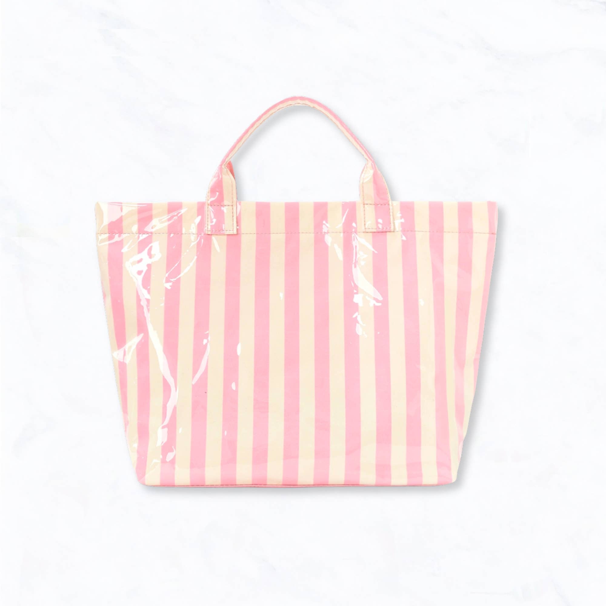 Waterproof Glossy Stripe Tote Bags