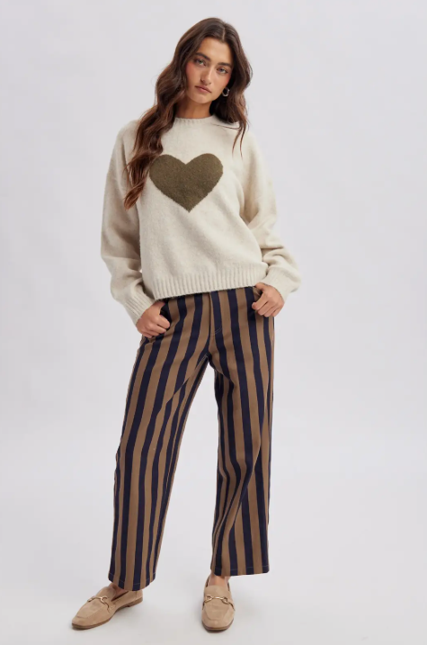 Heart Graphic Crewneck Sweater
