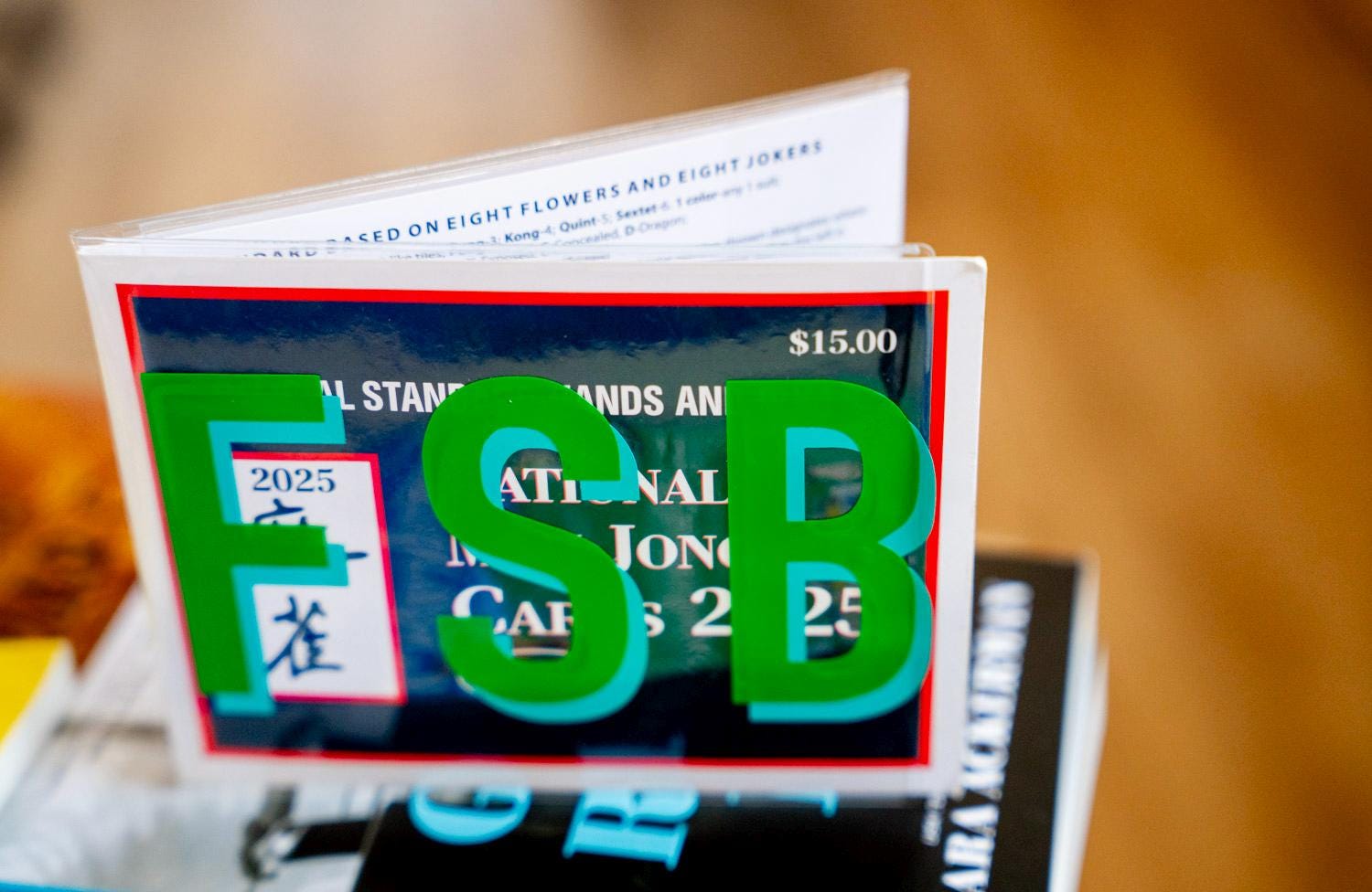 Personalized Initials Mahjong Card Sleeve | Large Card