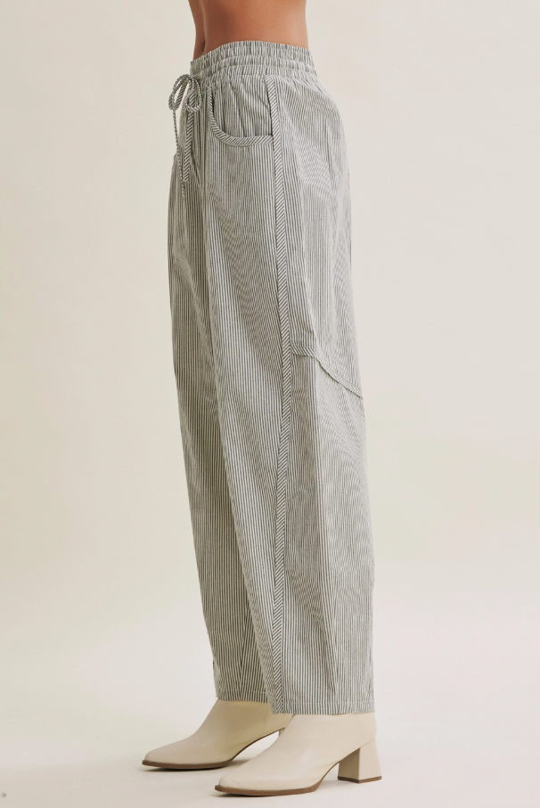 Ivy Striped Barrel Pants