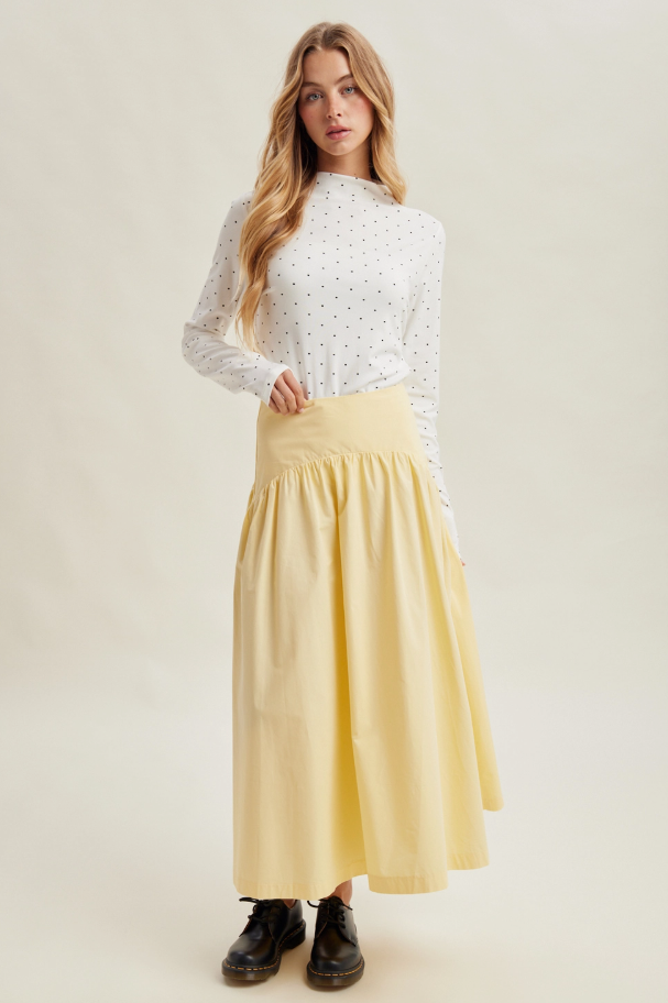 Lemon Drop Midi Skirt