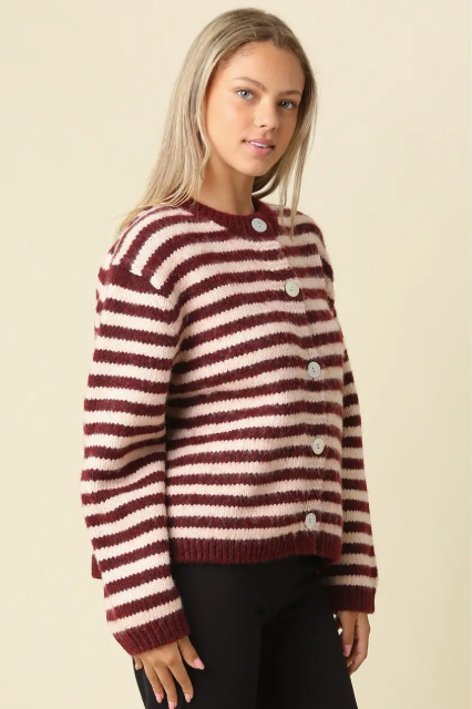 Lena Striped Cardigan
