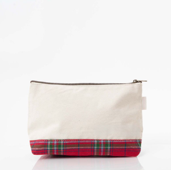 Canvas Plaid Clutch