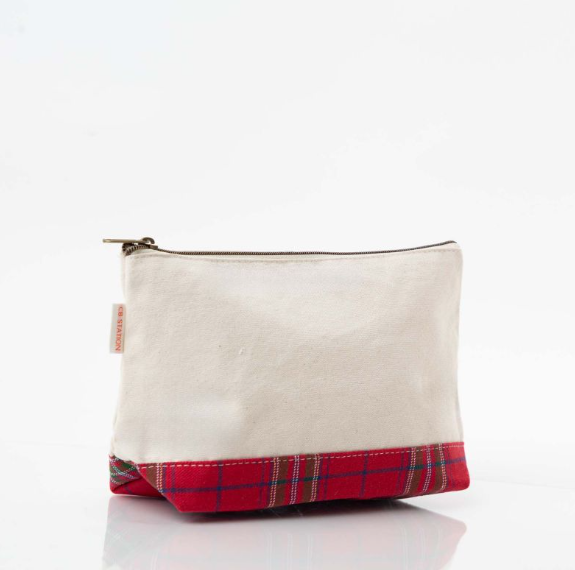 Canvas Plaid Clutch