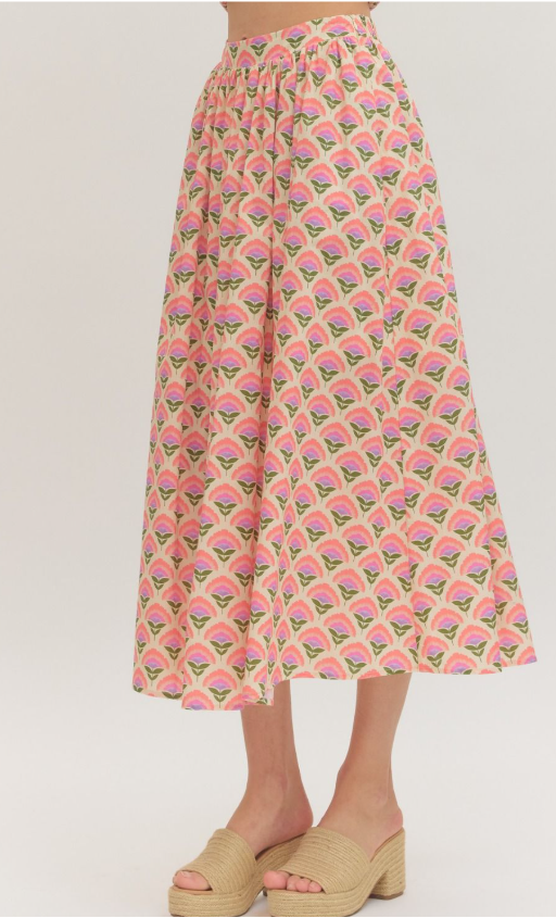 Joanna Floral Midi Skirt