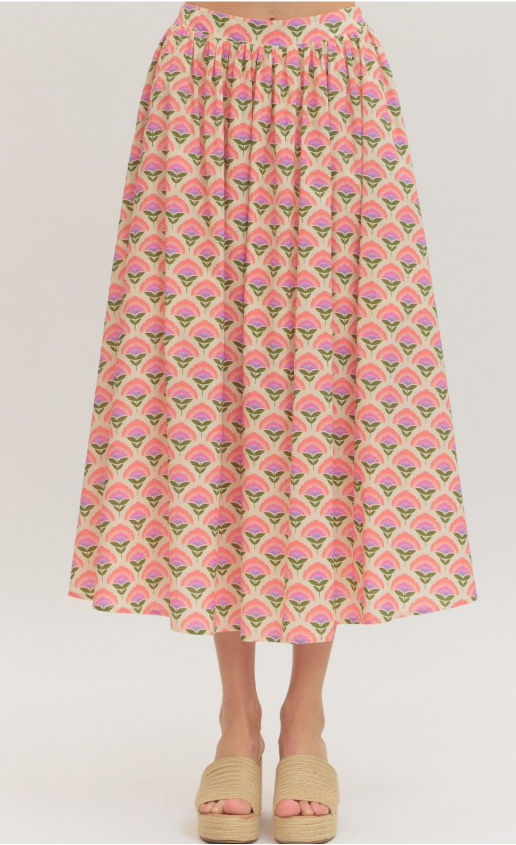 Joanna Floral Midi Skirt